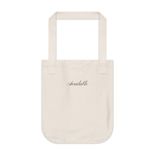 "Available" Organic Canvas Tote Bag