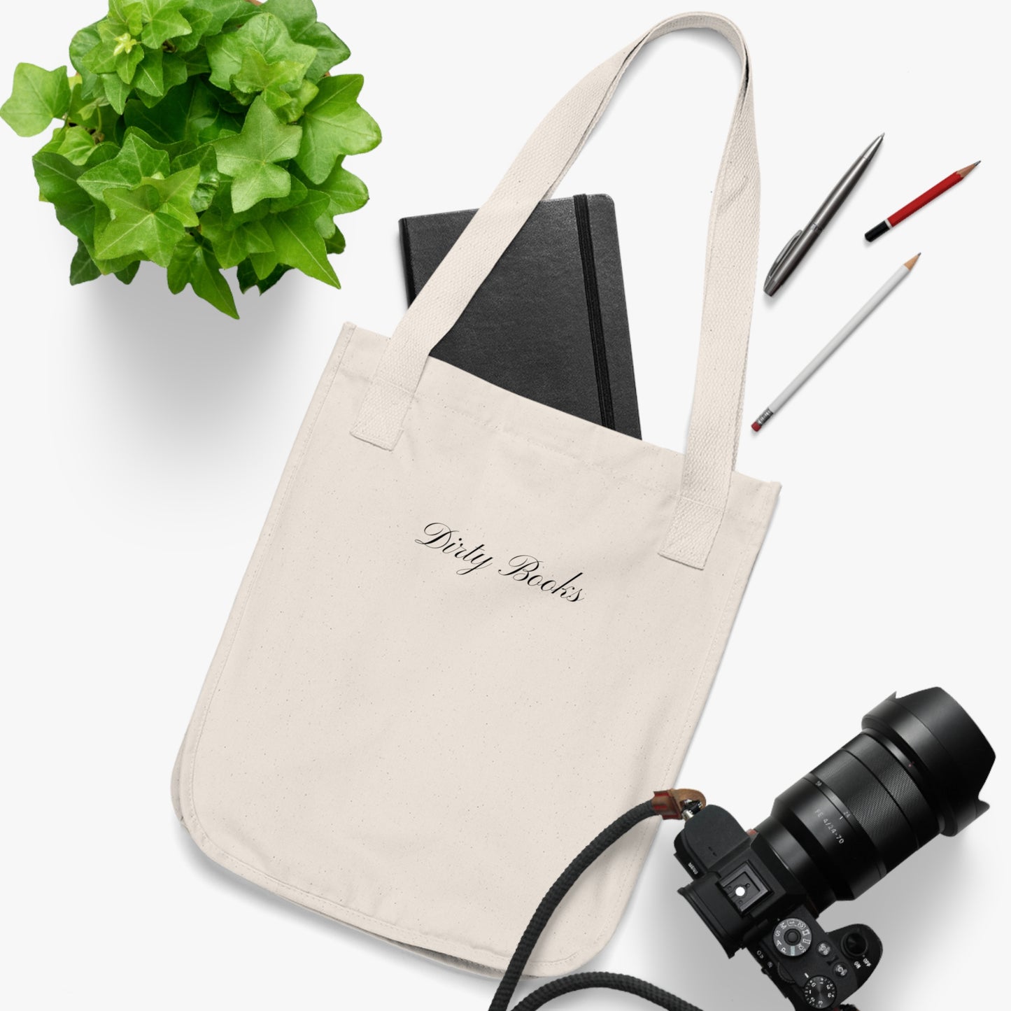 "Dirty Books" Organic Canvas Tote Bag